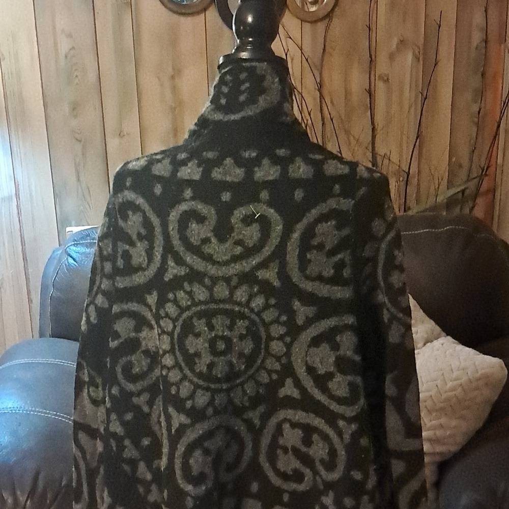 Adrienne Vittadini Wool Blend Cardigan Coat Cozy Soft Knit, Size L/XL - Picture 6 of 10